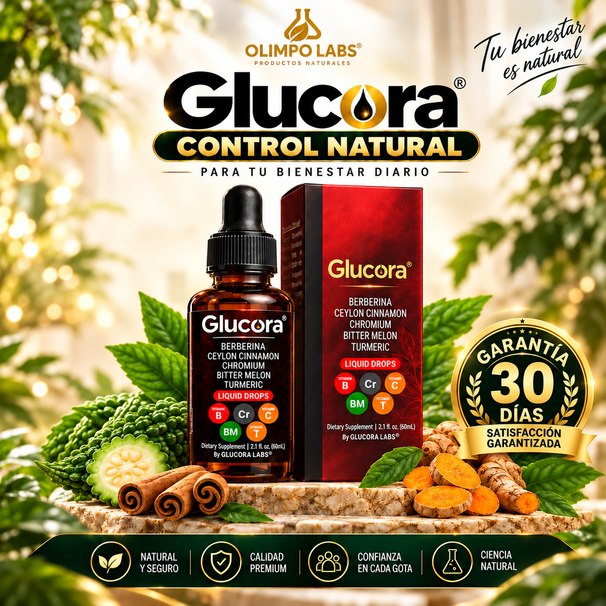 Glucora Berberina | Equilibrio, Bienestar y Control en Cada Gota