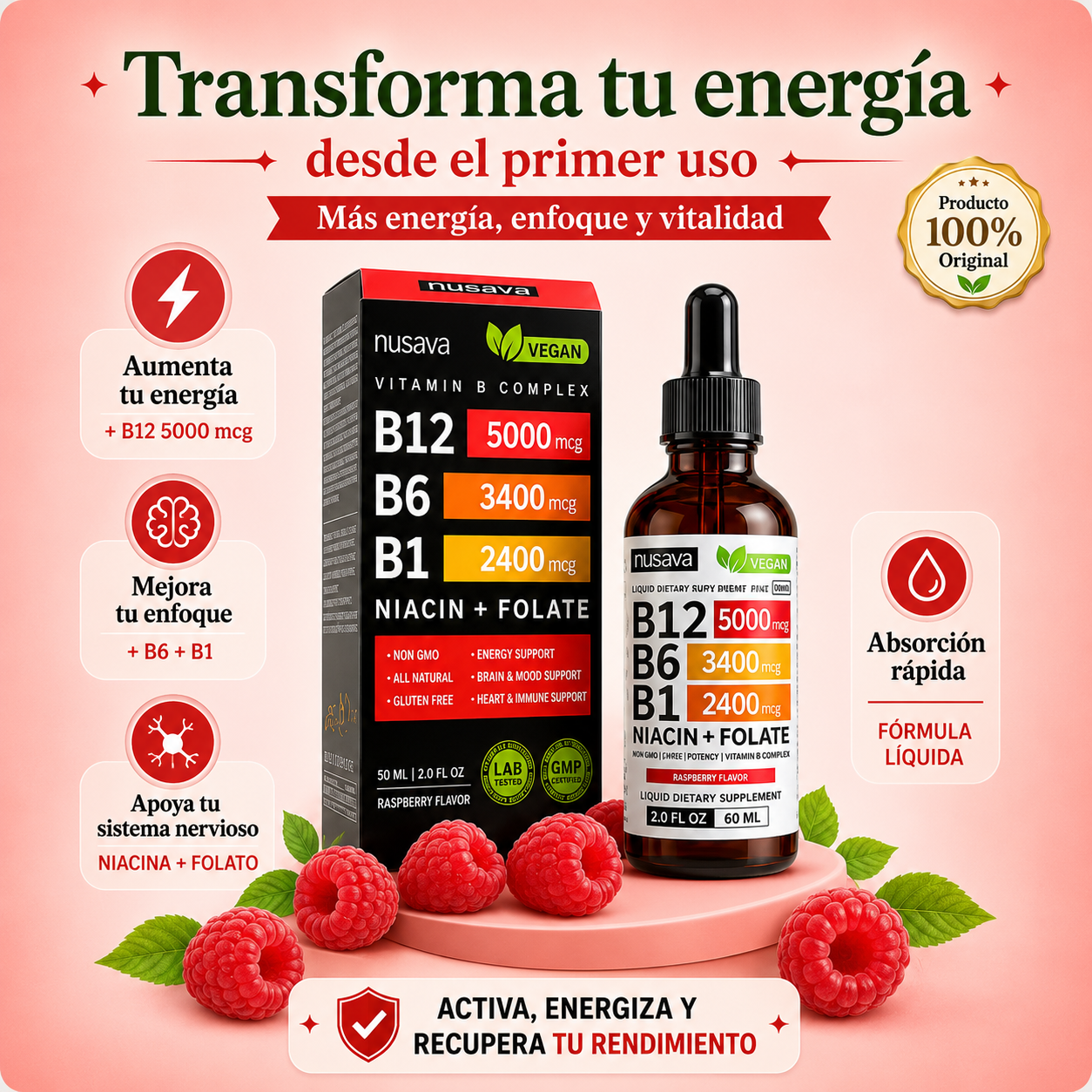 Complejo B12 Líquido I Tú recarga de energía diaria