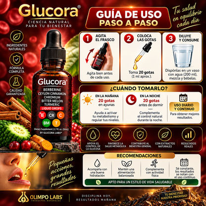 Glucora Berberina | Equilibrio, Bienestar y Control en Cada Gota